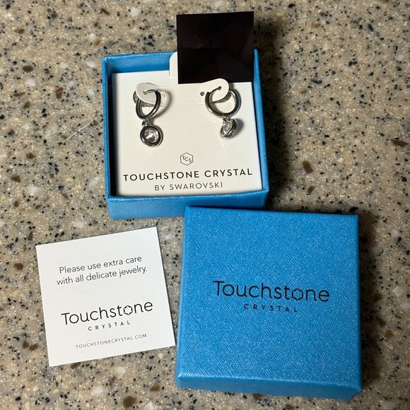 Touchstone Crystal By Swarovski 💖 Go To Earrings, NEW NEVER WORN - Picture 3 of 3